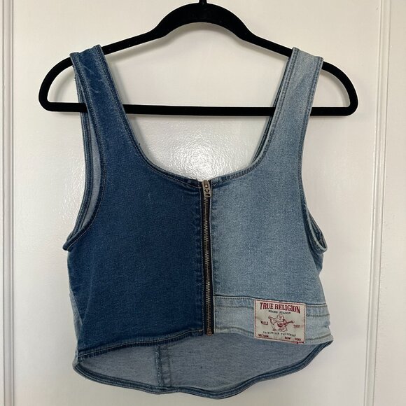 True Religion Patchwork Denim Corset - Picture 2 of 4